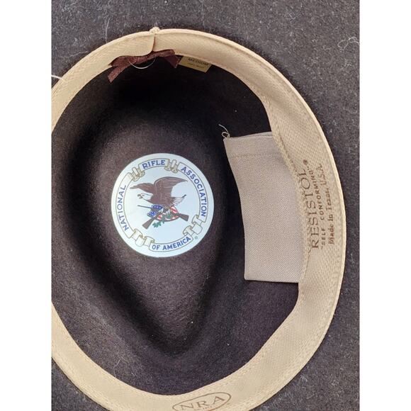 Vintage Cowboy Hat Medium Resistol NRA Brown Wool Felt Western Rodeo Yellowstone - Picture 7 of 13